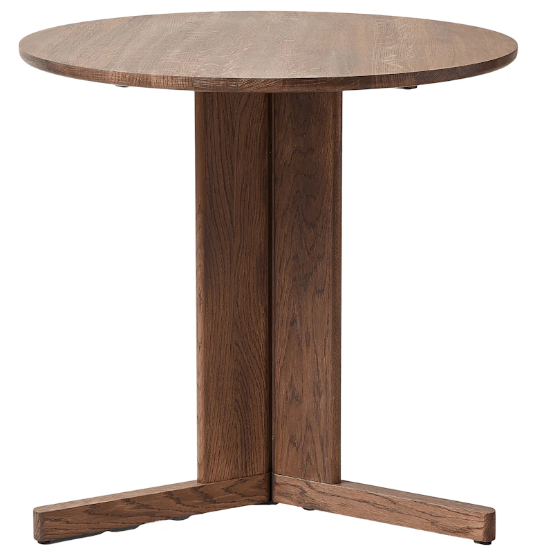 Trefoil Tisch 75 cm, Geräucherte Eiche