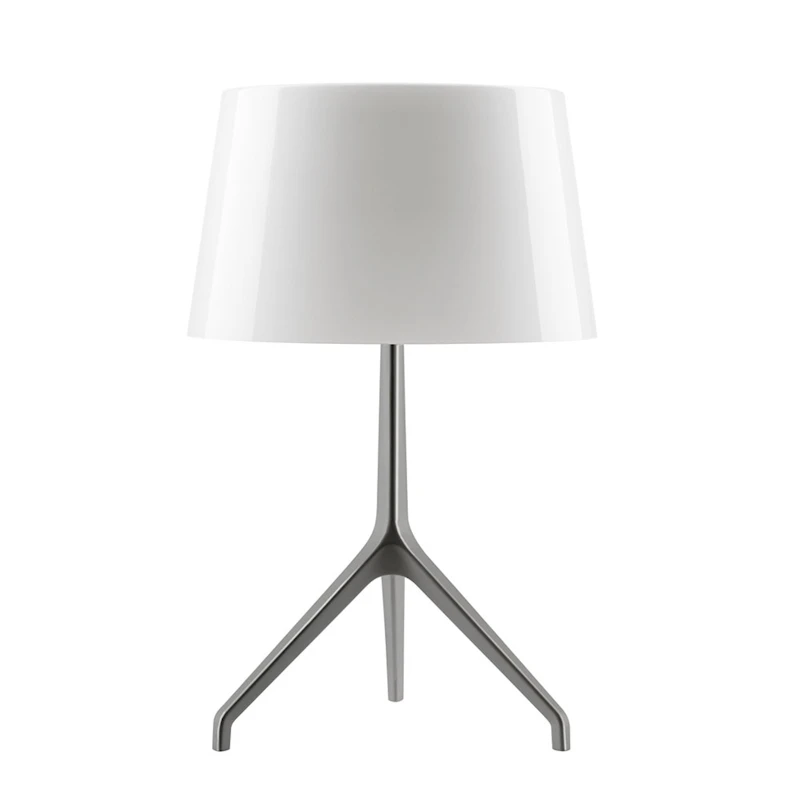 Lumiere Tischleuchte XXS, Schwarz Chrom/Weiß