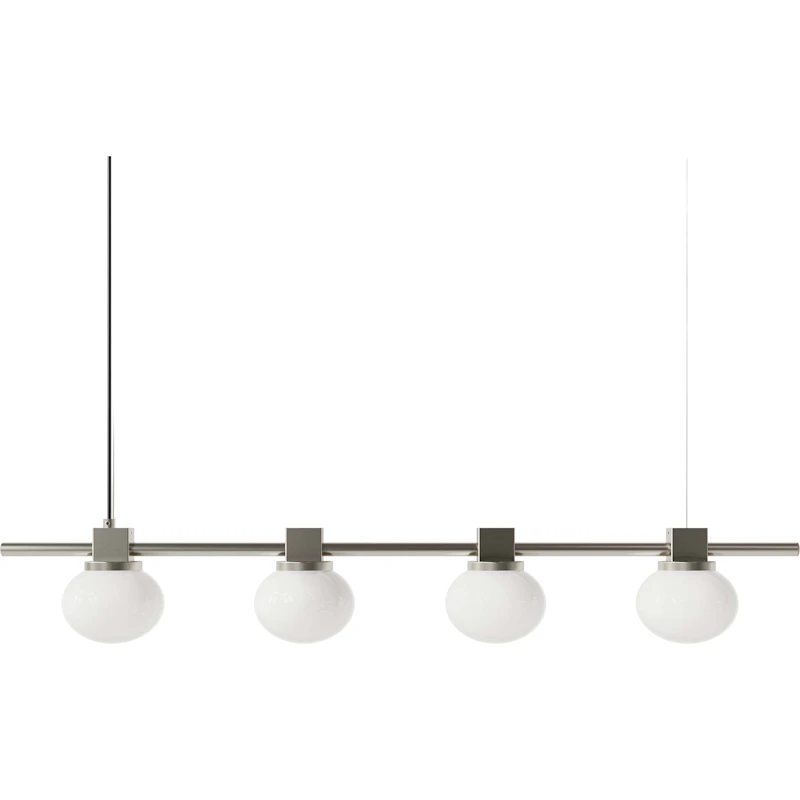 Ovoid Quadruple Hängelampe, Edelstahl