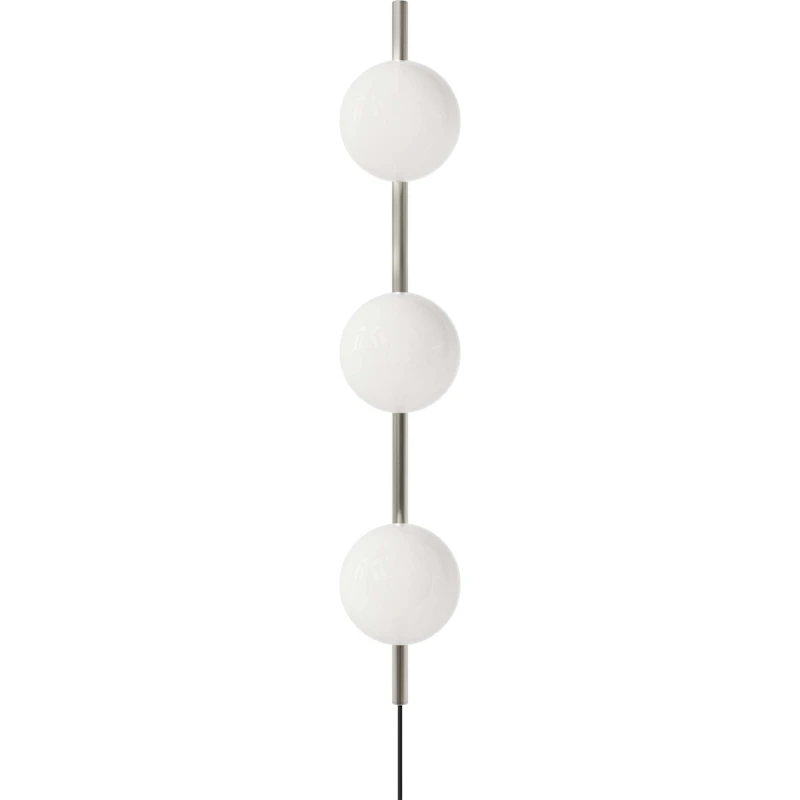Ovoid Triple Wandleuchte, Edelstahl
