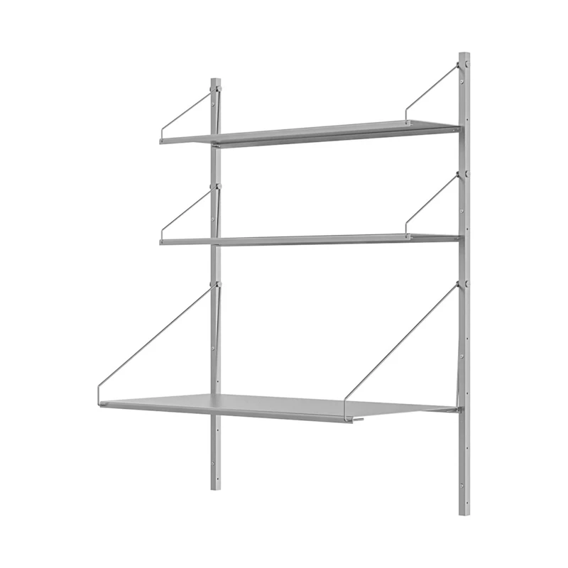 Library Schreibtischregal 108,5x82,5 cm, Edelstahl