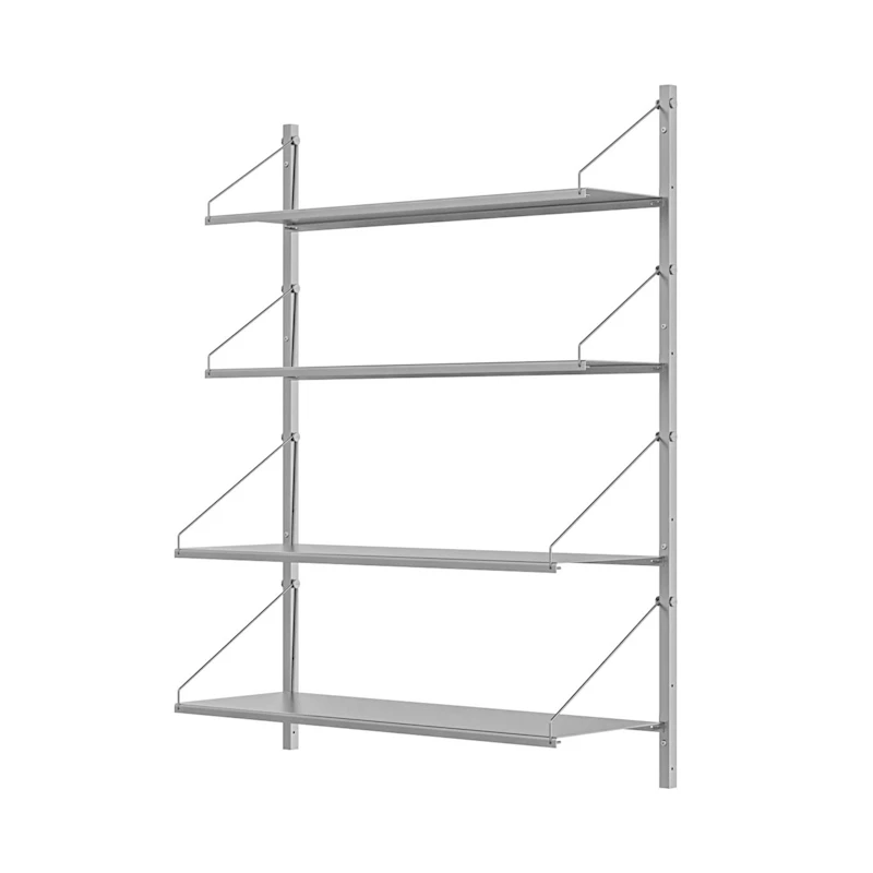 Library Regal 108x82,5 cm, Edelstahl