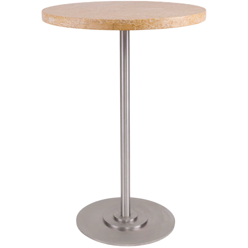 57 Tisch Ø55 cm, Gelb / Edelstahl
