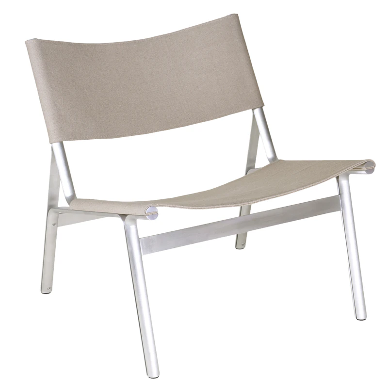 Union Sessel, Aluminium / Sandstone Linen