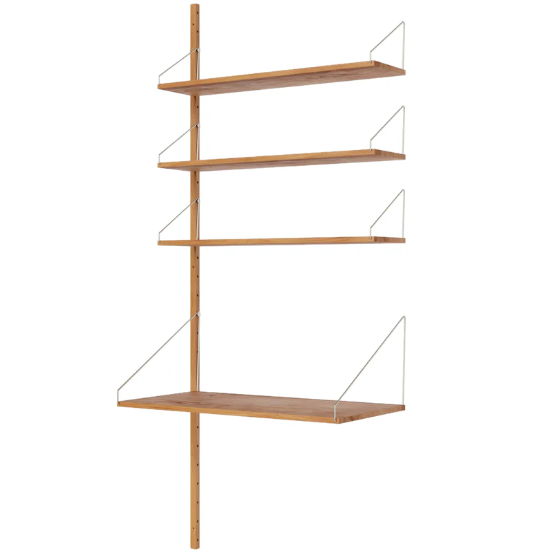Library Add-On Regal 185x80 cm, Eiche