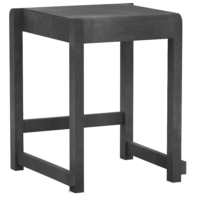 Low Stool 01 Hocker, Schwarz