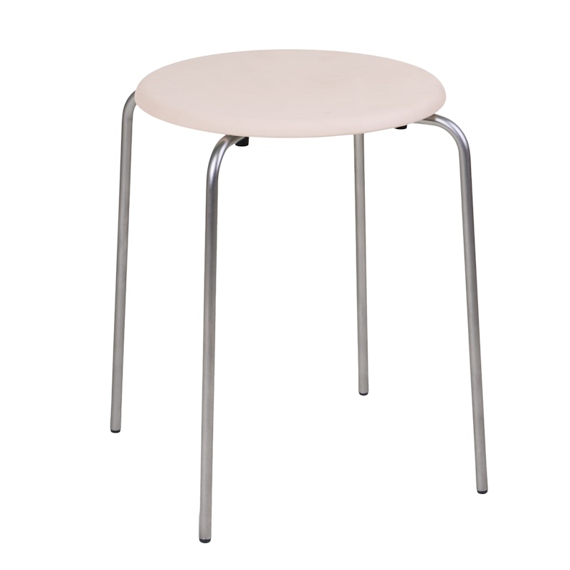 Petit Rond Hocker, Edelstahl / Leder