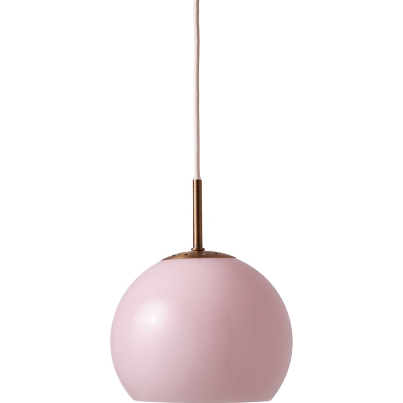 Ball Glass Hängelampe 18 cm, Light Pink