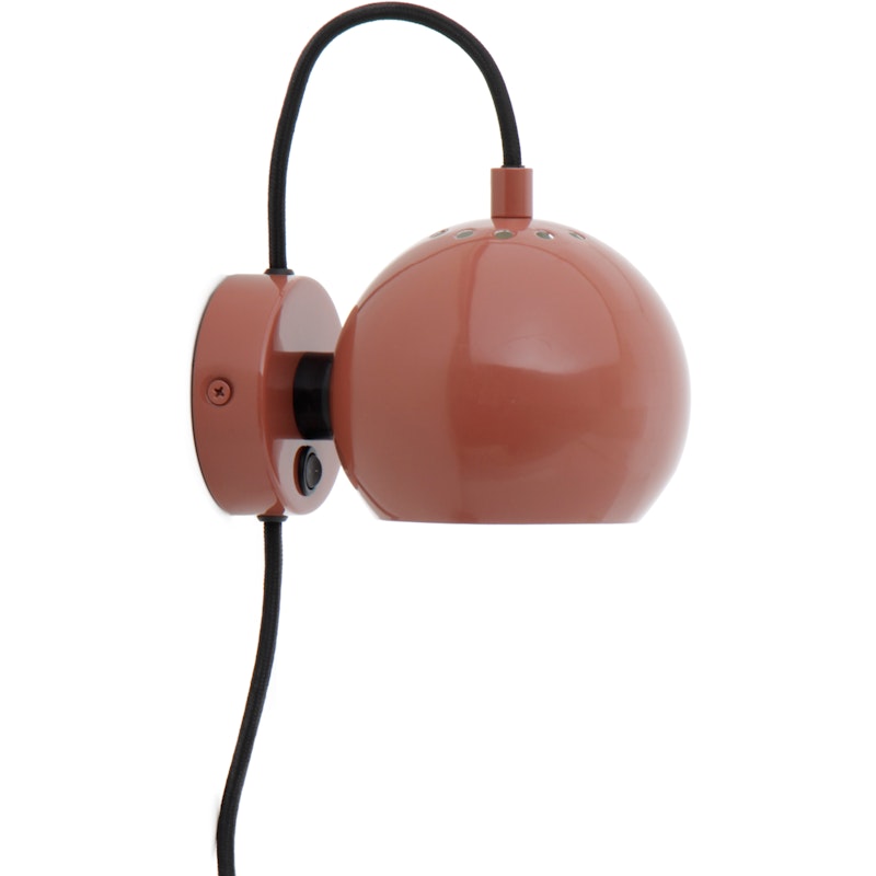 Ball Magnet Wandleuchte, Glossy Rot