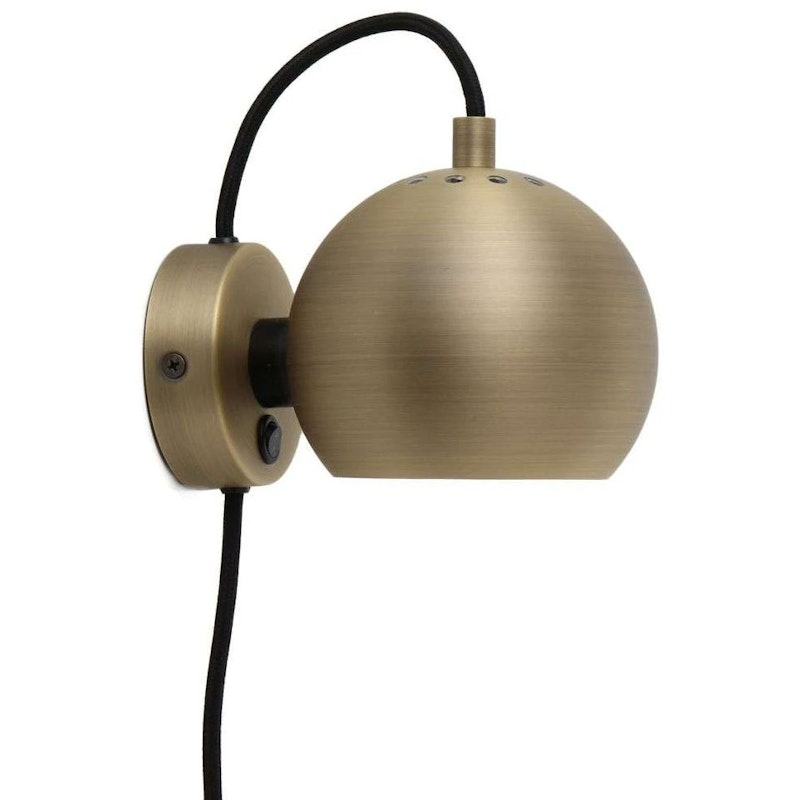 Ball Magnet Wandleuchte, Matt Antique Brass