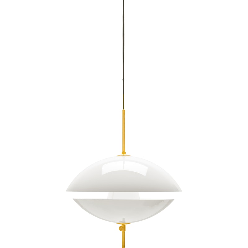 Clam Hängelampe Weiß / Messing, 440 mm
