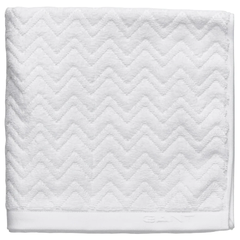 Jacquard Herringbone Badematte 60x90 cm, Weiß