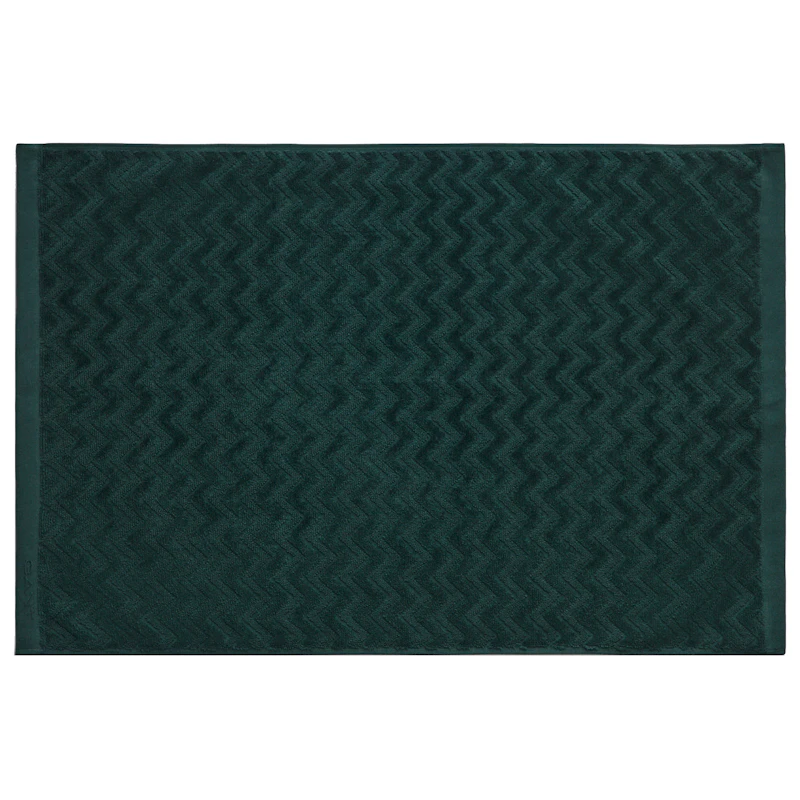 Jacquard Herringbone Badematte 60x90 cm, Tartan Green