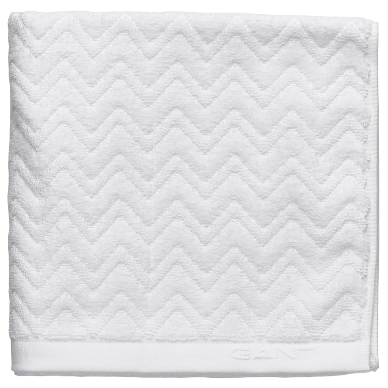 Jacquard Herringbone Badematte 60x90 cm, Weiß