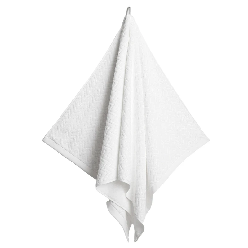 Jacquard Herringbone Handtuch 50x70 cm, Anchor Grey