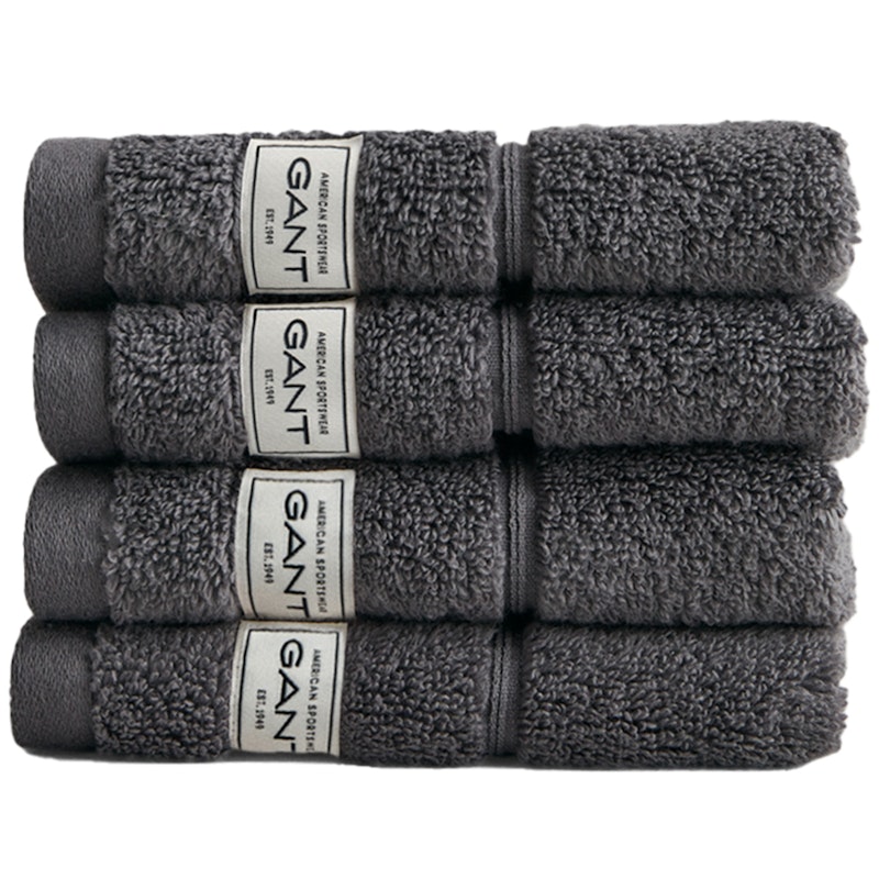 Premium Handtücher 30x30 cm 4-er Set, Anchor Grey