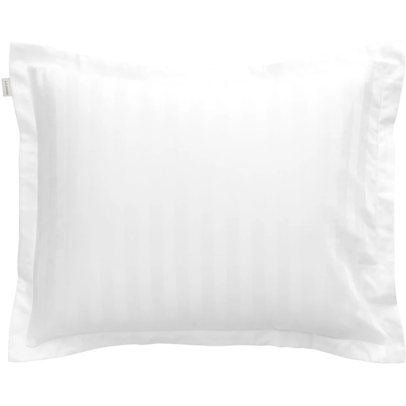 Sateen Stripe Kissenbezug 50x60 cm, Weiß