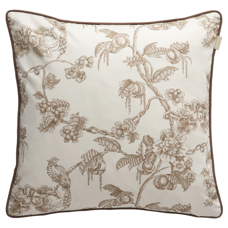 Sateen Tree Print Kissen 50x50 cm, Taupe Beige