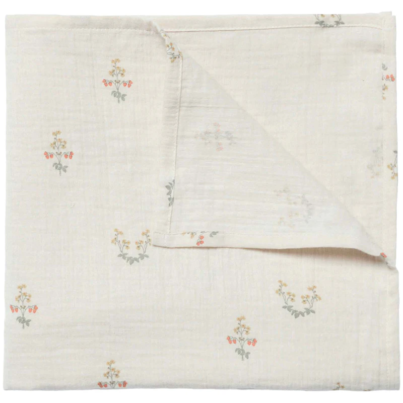 La Fraise Muslin Babydecke, 110x110 cm