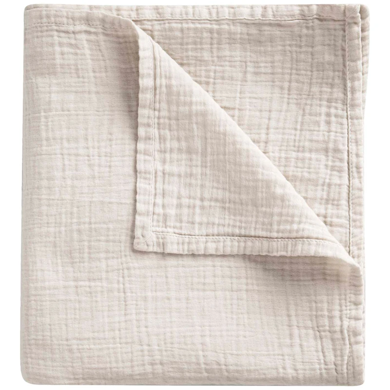 Eggshell Muslin Babydecke, 110x110 cm