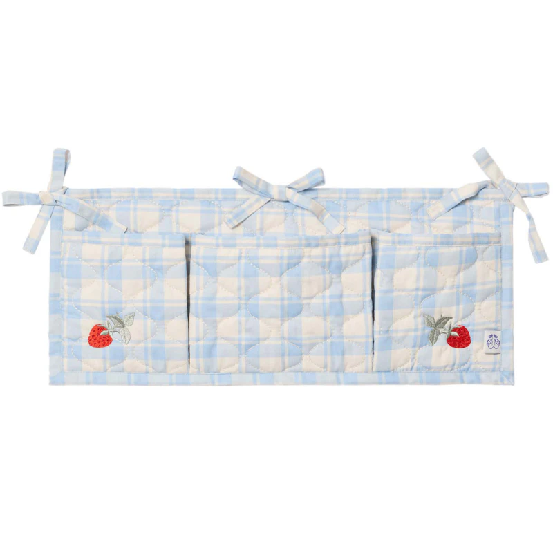 Plaid Sky Blue Aufbewahrungstasche Gesteppt