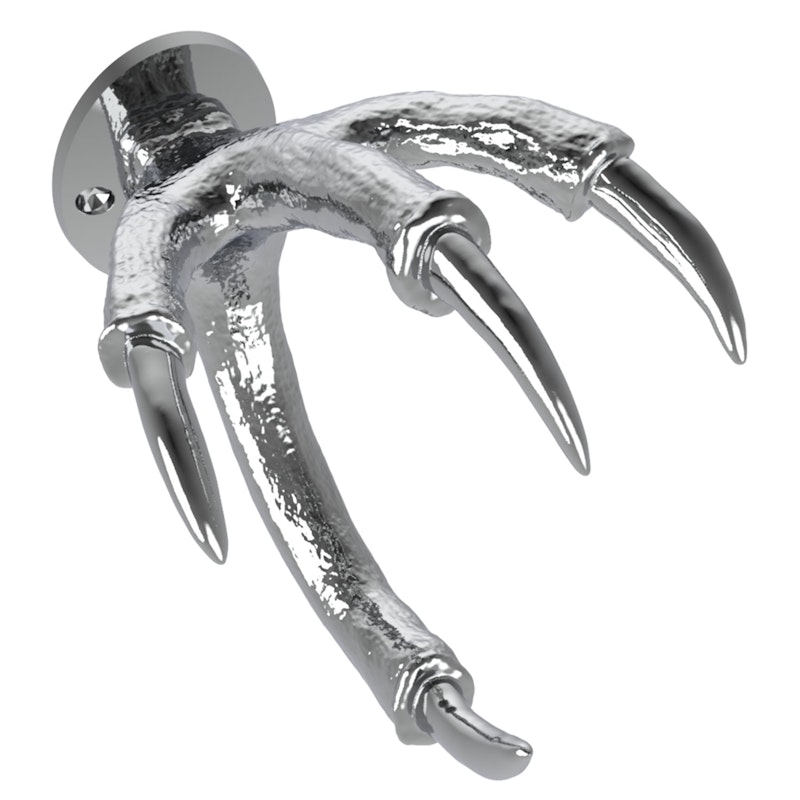 Garden Glory Claw Wall Bracket, Silver