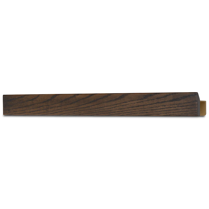 Flex Wandregal Magnetisch 60 cm, In Dunkler Eiche / Messing