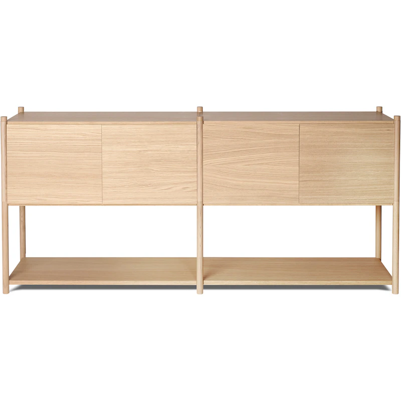 Sceene H Bücherregal, Aus Eiche hergestellt, Eiche