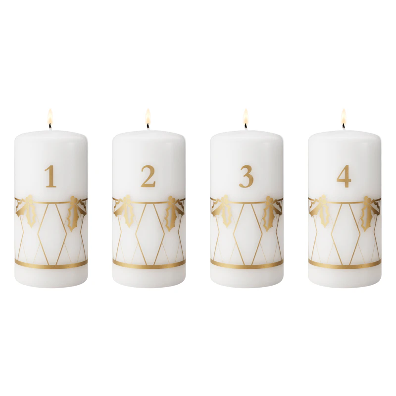 2026 Adventskerze 4-er Set, Gold