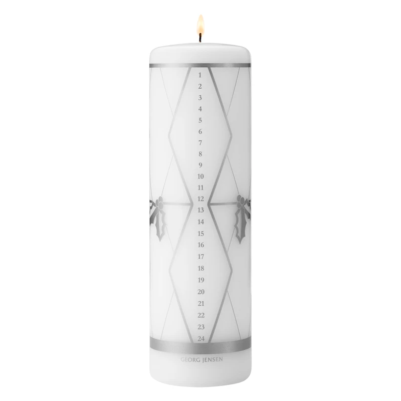2026 Weihnachtskalenderkerze, Silber