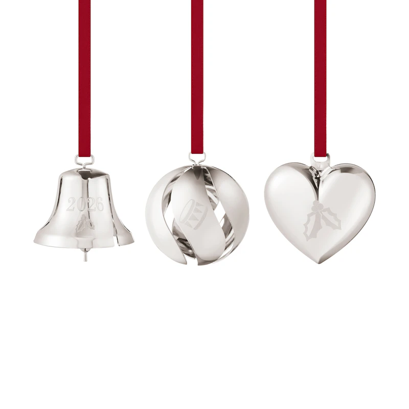2026 Weihnachtsschmuck 3-er Set, Silber
