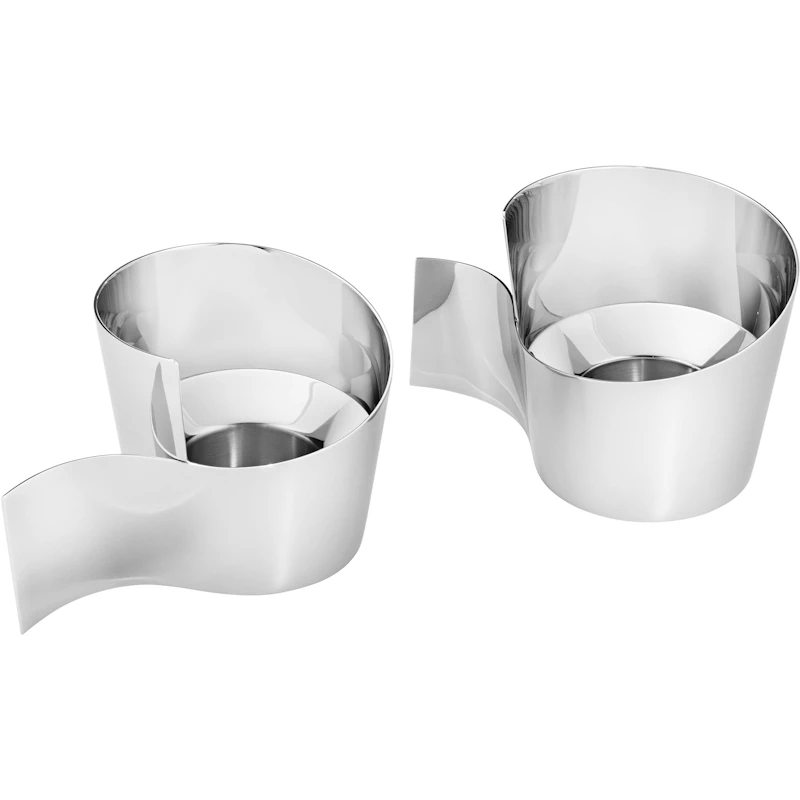 Fold Kerzenhalter 2-er Set, Edelstahl