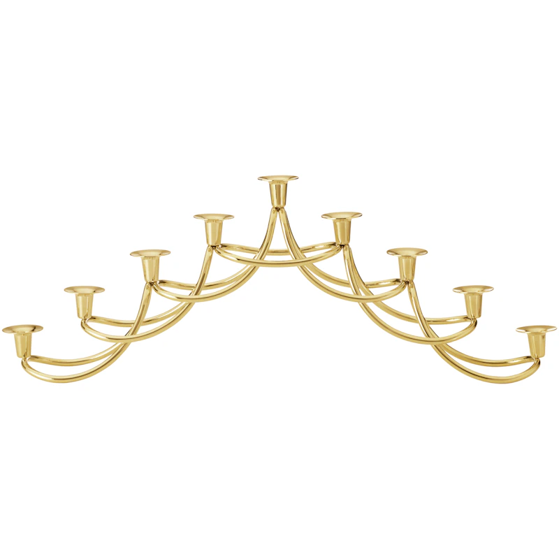 Harmony Menorah Kronleuchter, 18K Vergoldet