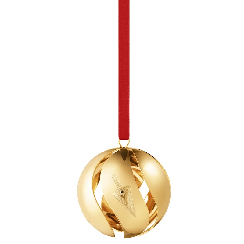 Weihnachtskugel 2022, 18 Karat Vergoldung