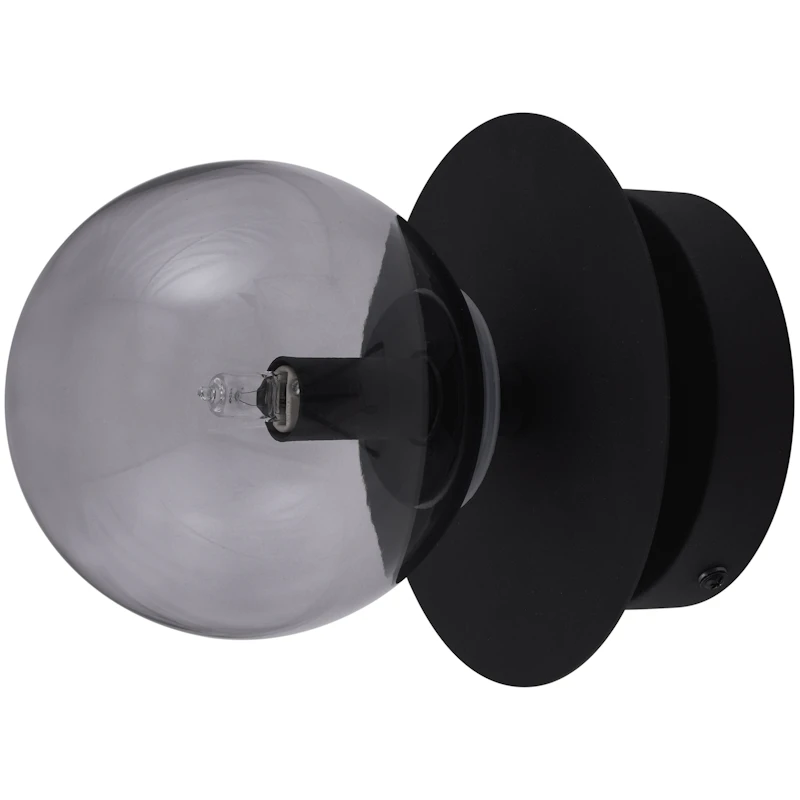 Art Deco Wand- Und Deckenlampe, Rauchfarben