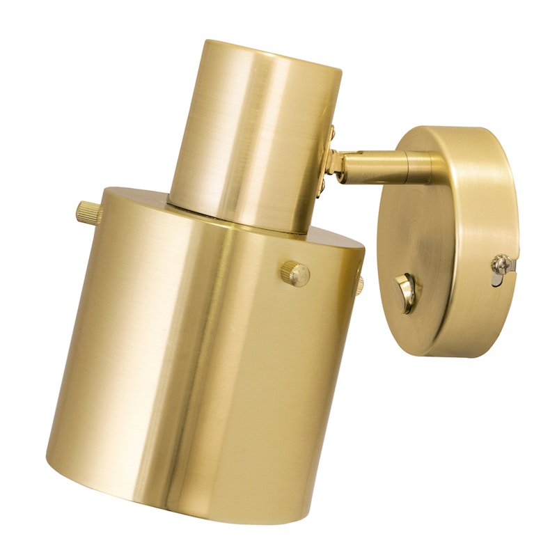 Clark 1 Wall light, Brushed Brass