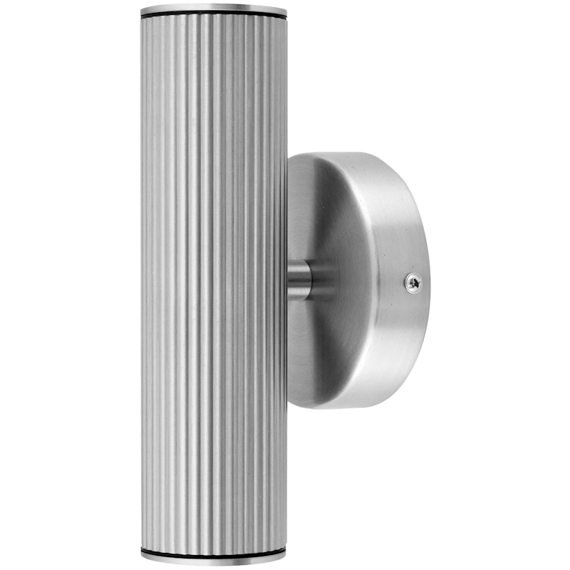 Hubble up/down Wandleuchte, Gebürsteter Stahl