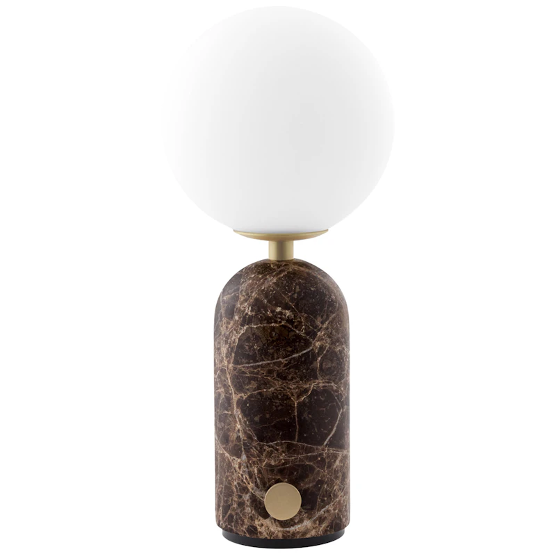 Torrano Tischlampe Tragbar, Brown Marble
