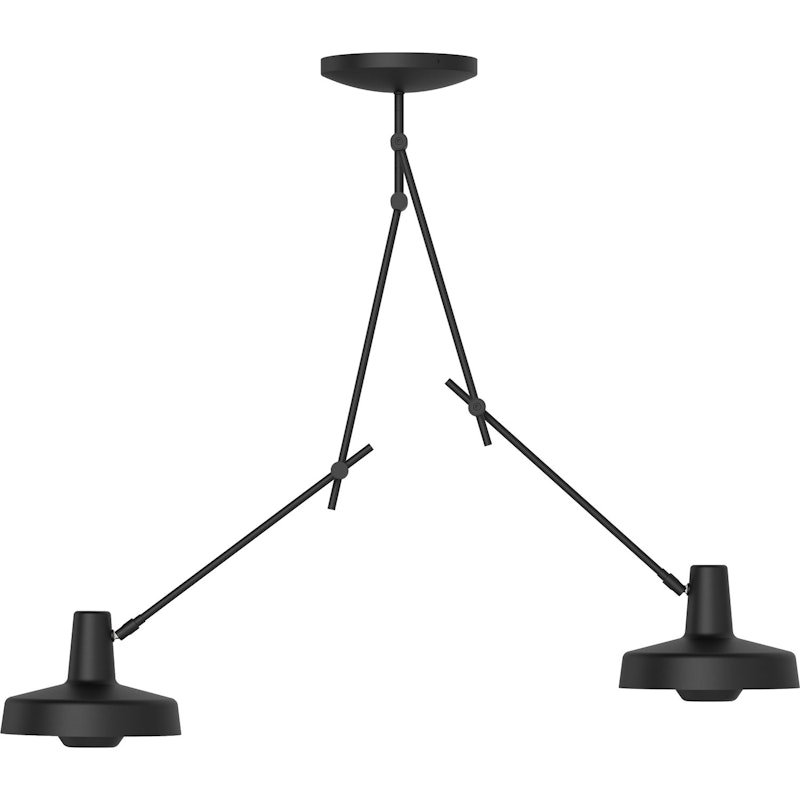 Arigato Deckenlampe Doppelt, Schwarz