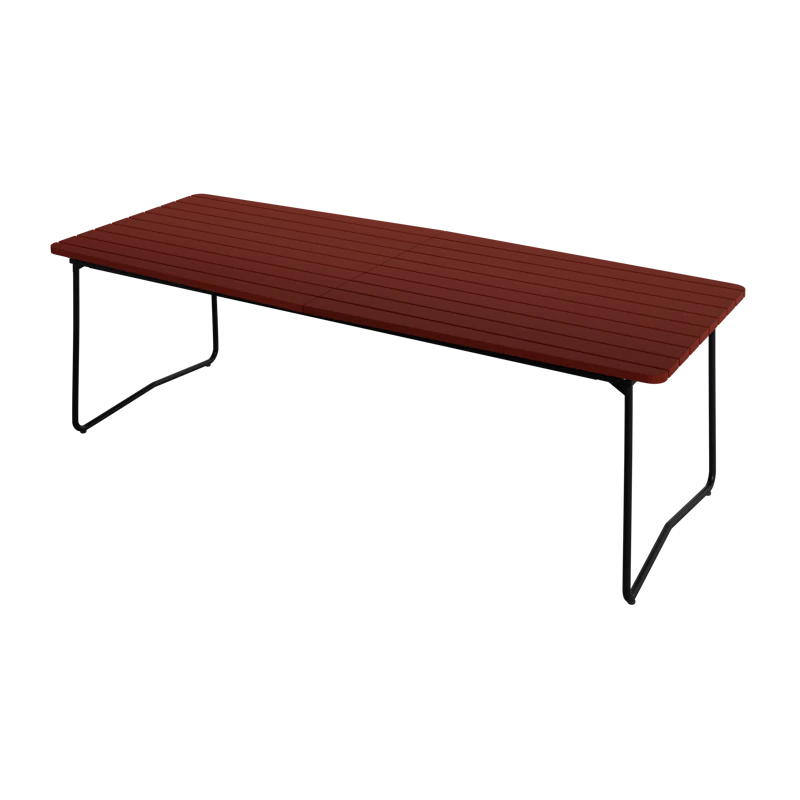 B31 Tisch 92x230 cm, Dunkelrot / Schwarz