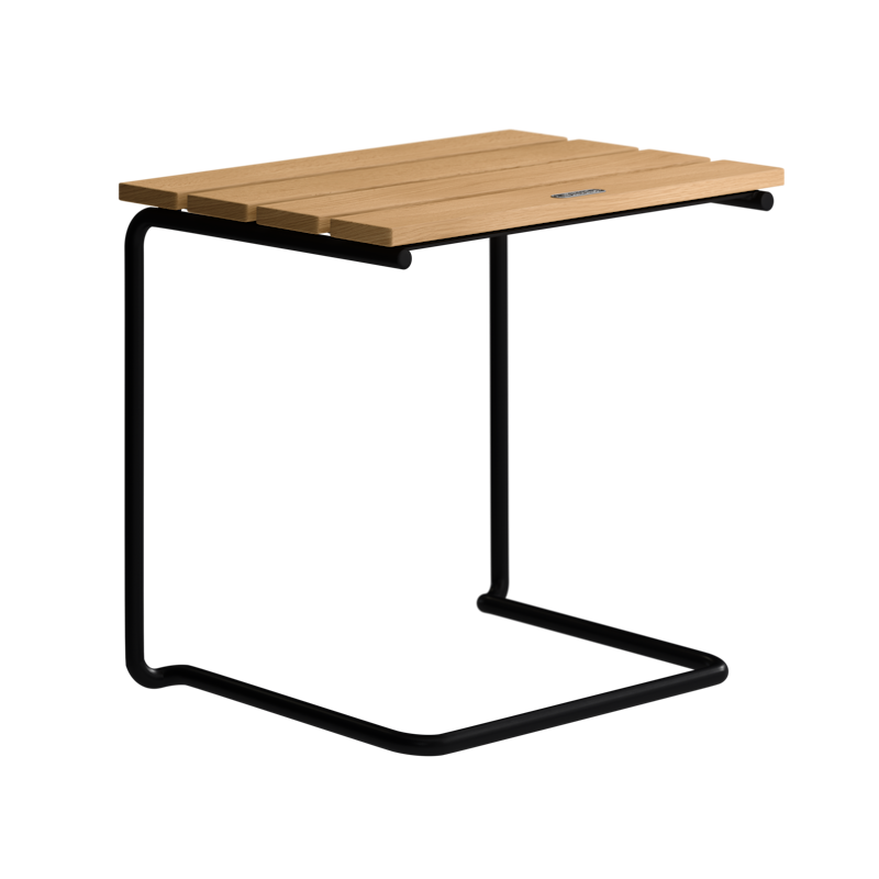 Fußhocker A3, Eiche Geölt / Schwarz