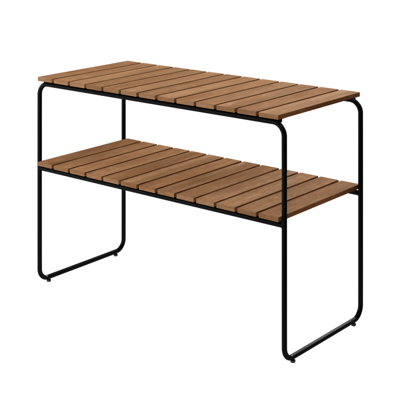 L105 Konsolentisch, Teak / Schwarz