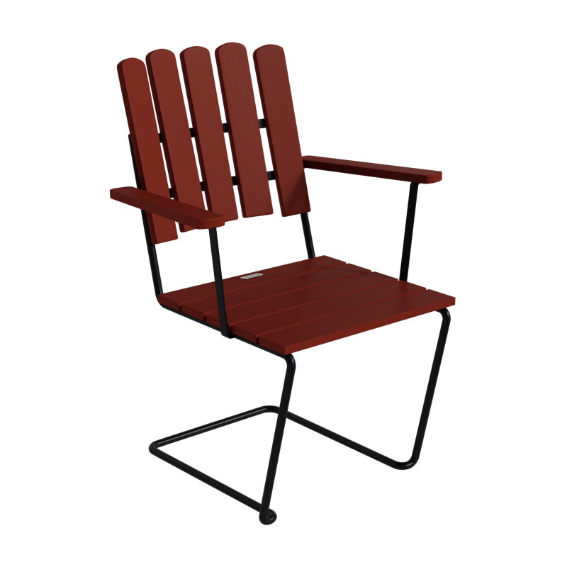 Lehnstuhl A2, Dunkelrot / Schwarz