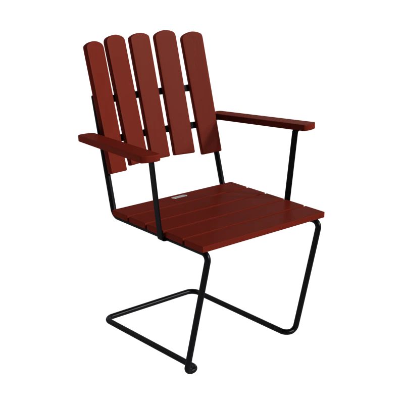 Lehnstuhl A2, Dunkelrot / Schwarz