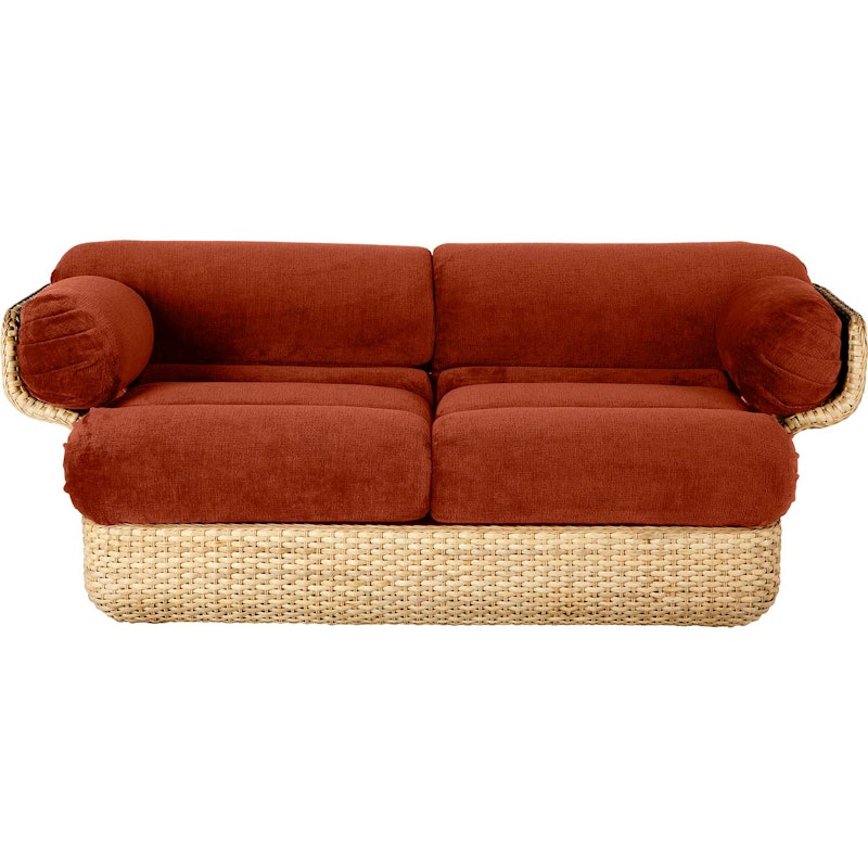 Basket 2-Sitzer-Sofa, Rattan / Belsuede Sp Fr 133