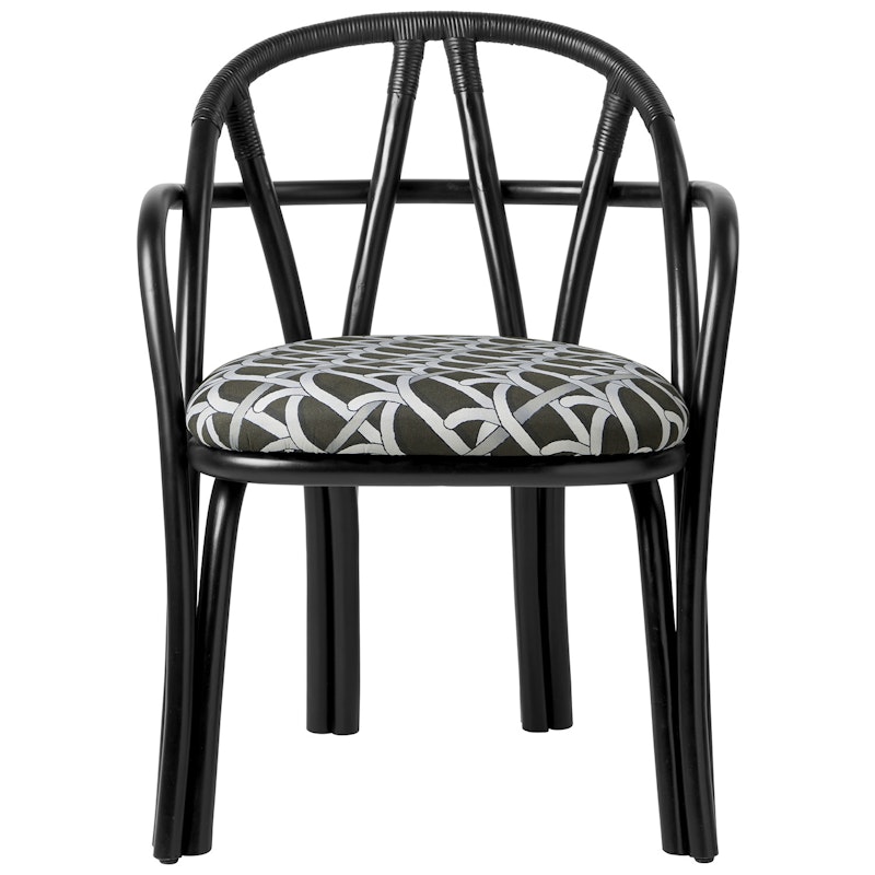 Bistra Esszimmersessel, Ebony / Reales Pattern 003
