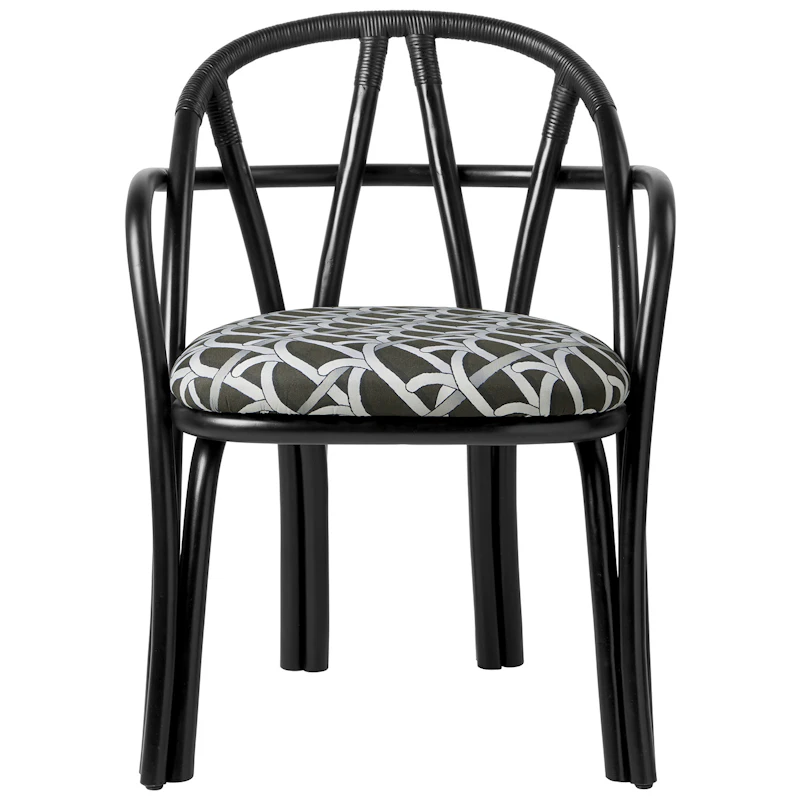 Bistra Esszimmersessel, Ebony / Reales Pattern 003