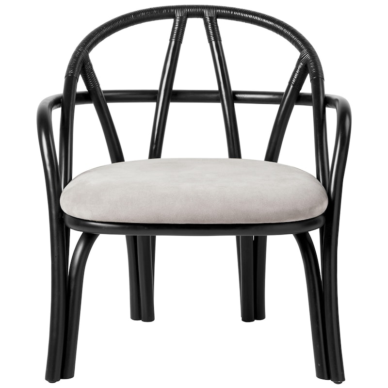 Bistra Loungesessel, Ebony / Fustagno 001
