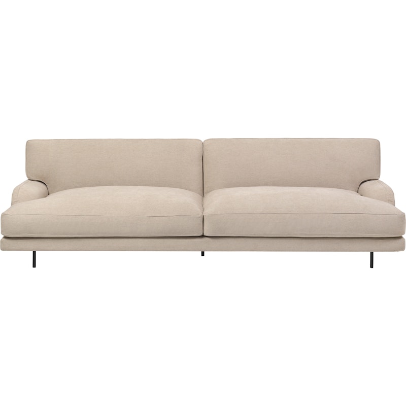 Flaneur Sofa FC 2,5-Sitzer, Beine Schwarz / Hot Madison 073 Beige