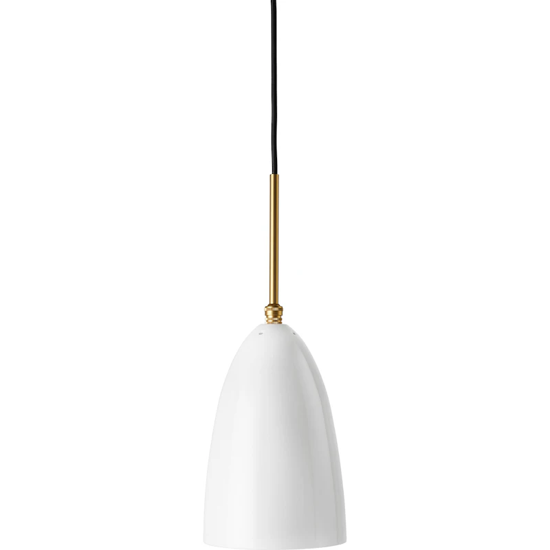 Gräshoppa Hängelampe, Glossy Alabaster White